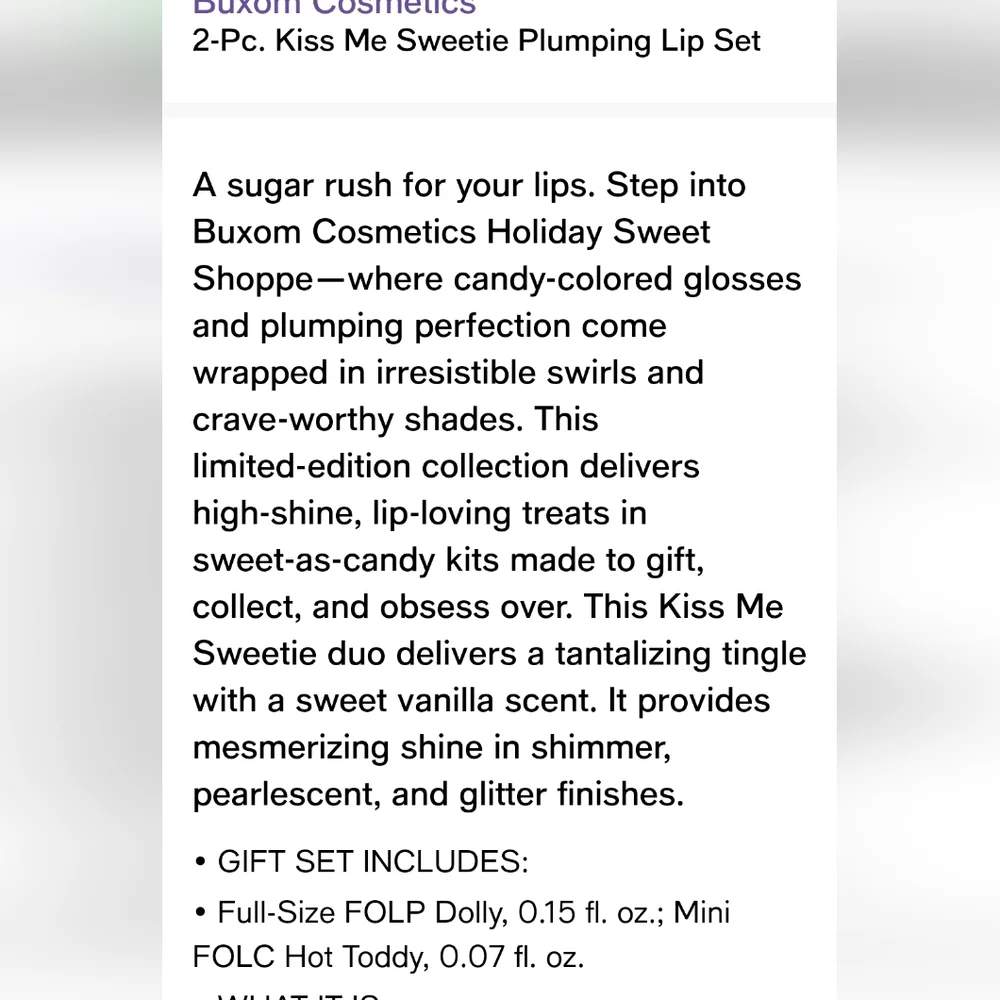 Buxom Kiss Me Sweetie Plumping Lip Gloss Duo‎